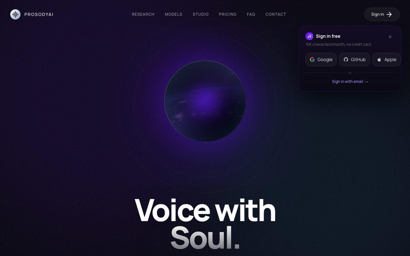 ProsodyAI — Emotion-Driven AI Text-to-Speech — screenshot