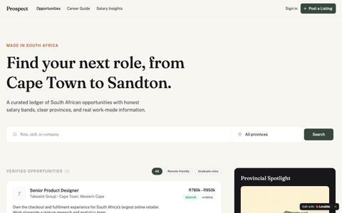 Prospect — Find your next job in South Africa — screenshot