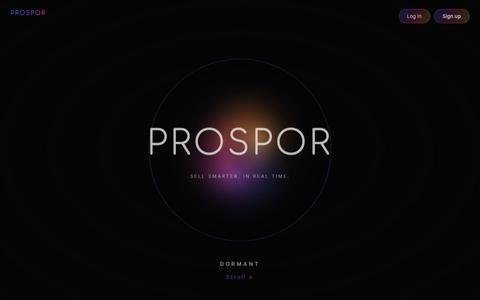 Prospor — AI-Powered Real-Time Sales Call Coaching — screenshot