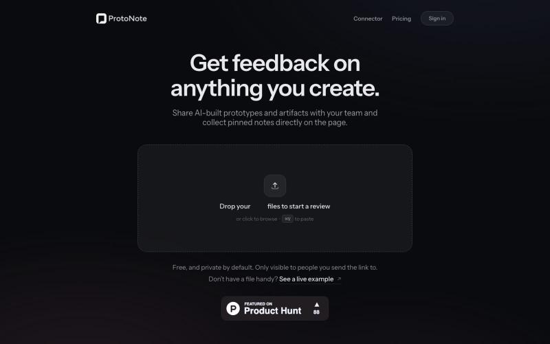 ProtoNote | Get feedback on anything you create — screenshot