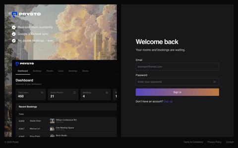 Prysto - Book a Room — screenshot
