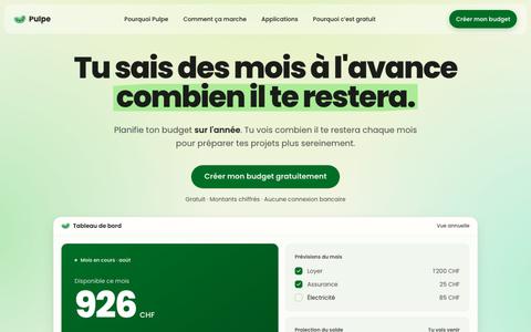 Pulpe | Tu sais des mois d’avance combien il te restera — screenshot