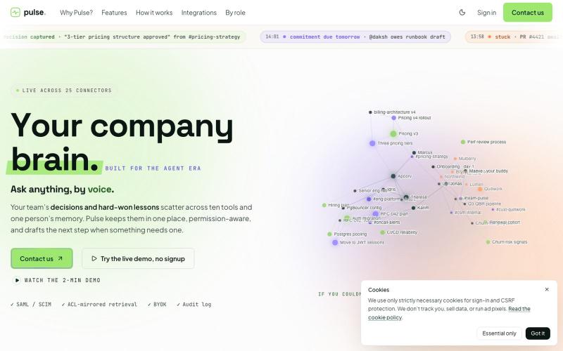 Pulse - Company brain — screenshot