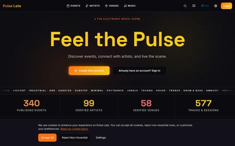 Siente el Pulso — Electronic Music Events & Artists — screenshot