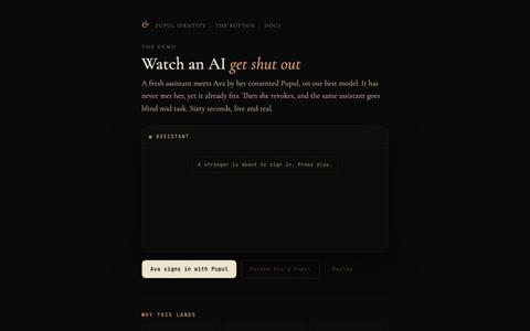 Watch an AI get shut out — screenshot