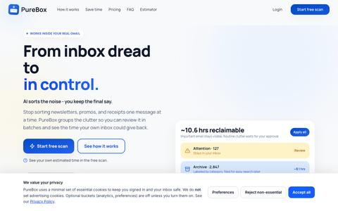 PureBox - From inbox dread to in control — screenshot