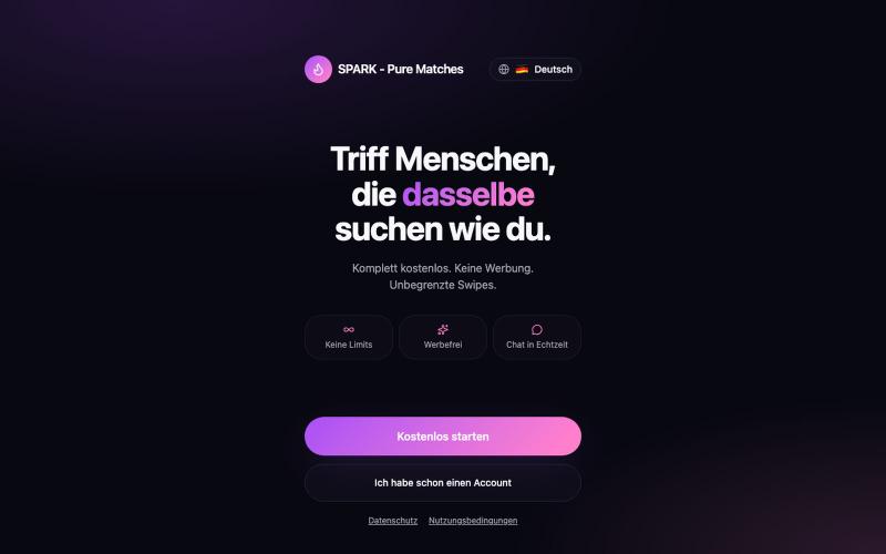 SPARK - Pure Matches — Dating, kostenlos & unbegrenzt — screenshot