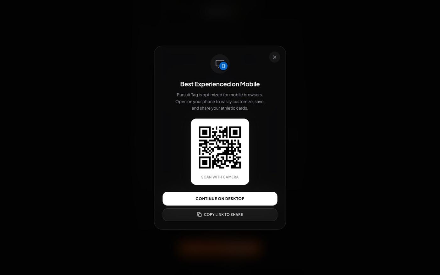 Pursuit Tag — Premium Athletics Story Cards for Strava — screenshot