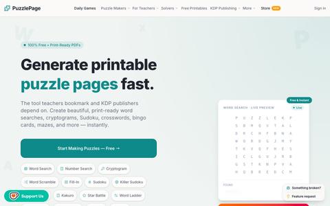 Free Puzzle Generator — Word Search, Crossword & More — screenshot