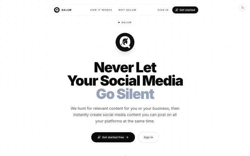 Qalum AI — Relevant content, posts in your voice — screenshot