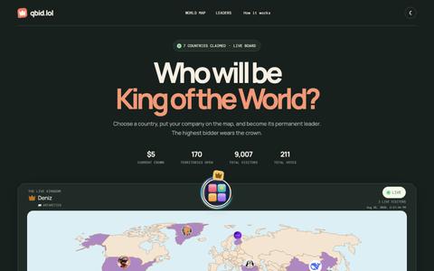 qbid.lol — King of the World — screenshot
