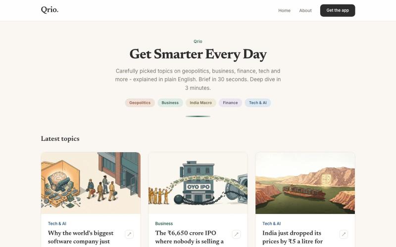 Qrio - Get Smarter Every Day — screenshot