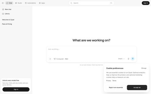 Quad Chat — Try ChatGPT, Claude & Gemini Together — screenshot