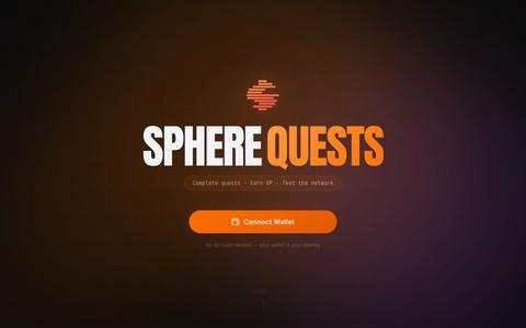 SphereQuests | Test. Transact. Earn. | Unicity — screenshot