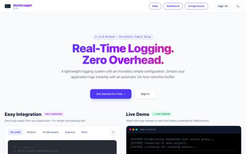 QuickLogger — High-Performance Logging Systems — screenshot
