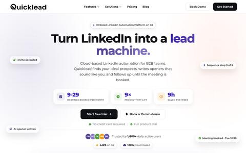 Quicklead - #1 LinkedIn Automation Tool for B2B Sales Teams [2026] — screenshot