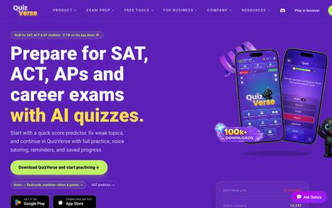 QuizVerse — AI Quiz Generator, Adaptive Learning & Live Trivia — screenshot