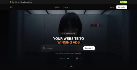 Qumak — AI Ad Generator | From Your Link to Winning Ads — screenshot