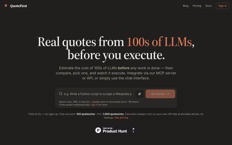 QuoteFirst — screenshot