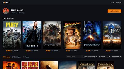 R8dex — Track and rate movies & TV shows — screenshot