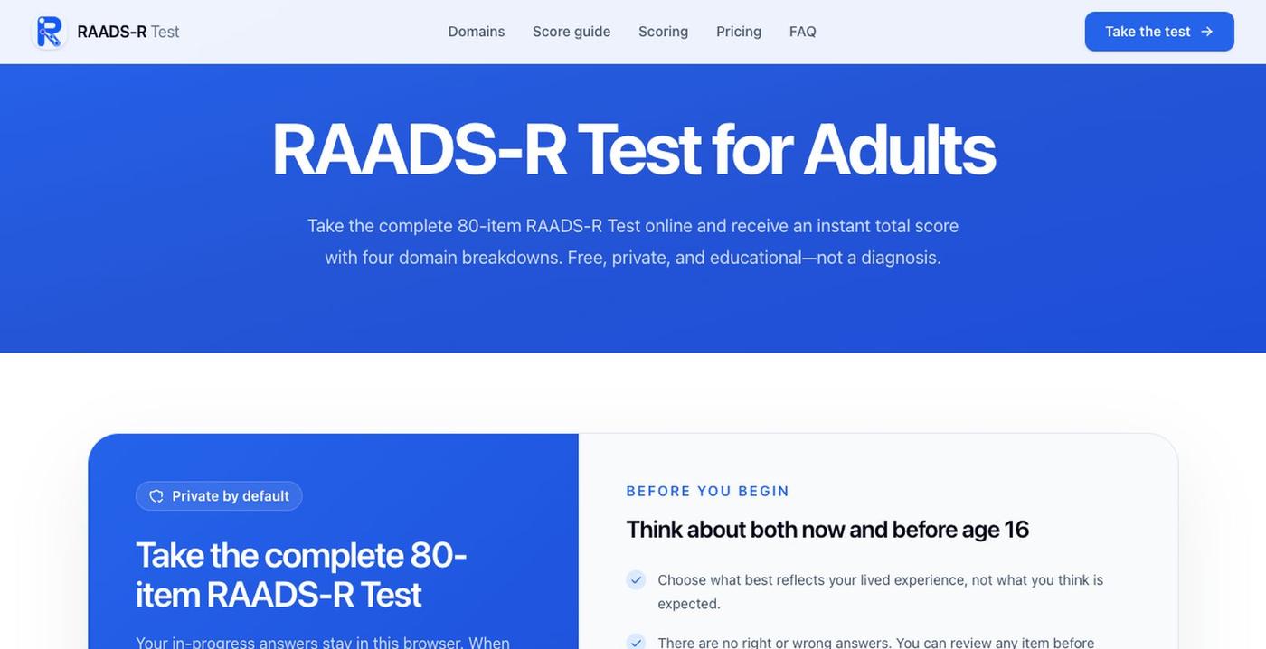 raads-rtest-online — screenshot