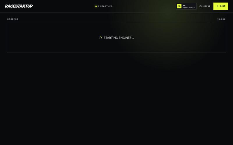 RACESTARTUP — Projects are racing — screenshot