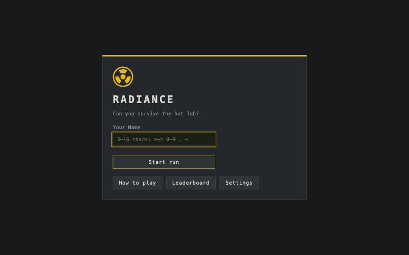 Radiance — screenshot