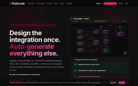 Radinode — The Operating System for Healthcare Integration Consultants — screenshot