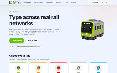 Rail Typing · A Metro & Rail Typing Game — screenshot