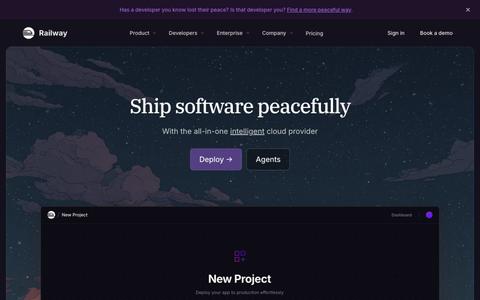 Railway | The all-in-one intelligent cloud provider — screenshot