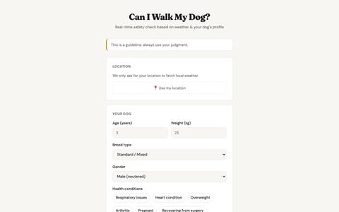 Can I Walk My Dog? — screenshot