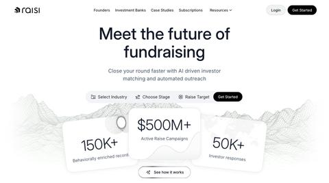 Raisi: Meet the future of fundraising — screenshot