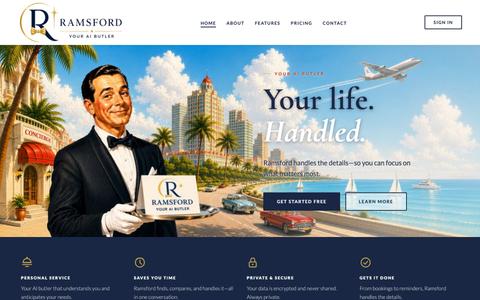 Ramsford — Your Personal AI Butler for Life, Travel & Cruises — screenshot