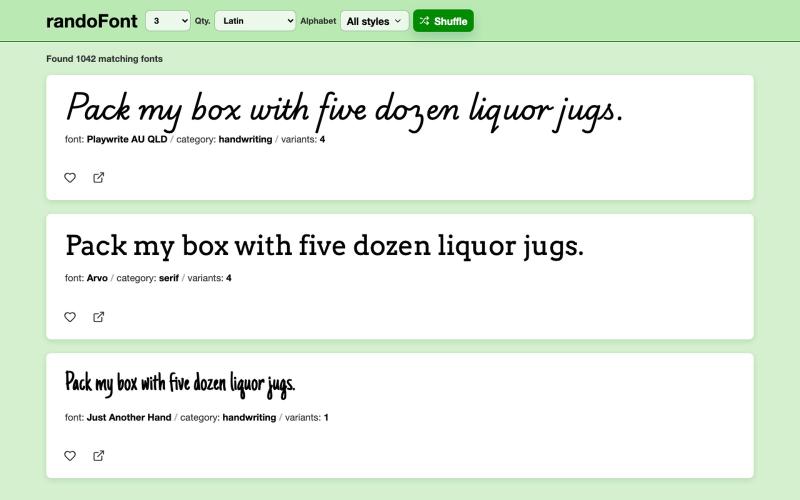 randoFont — screenshot