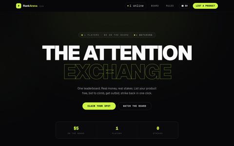 RankArena — Pay to rank — screenshot