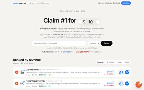 RankBurns — Money can buy anything — screenshot