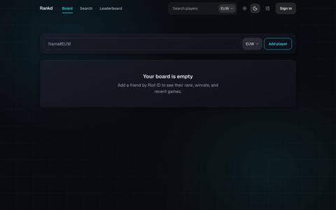 LoL RankBoard — screenshot