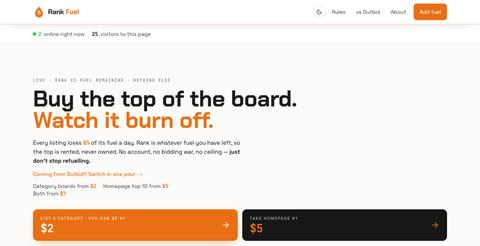 RankFuel — the leaderboard that burns — screenshot