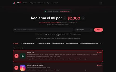 rankIN — El tablero donde el puesto se compra — screenshot