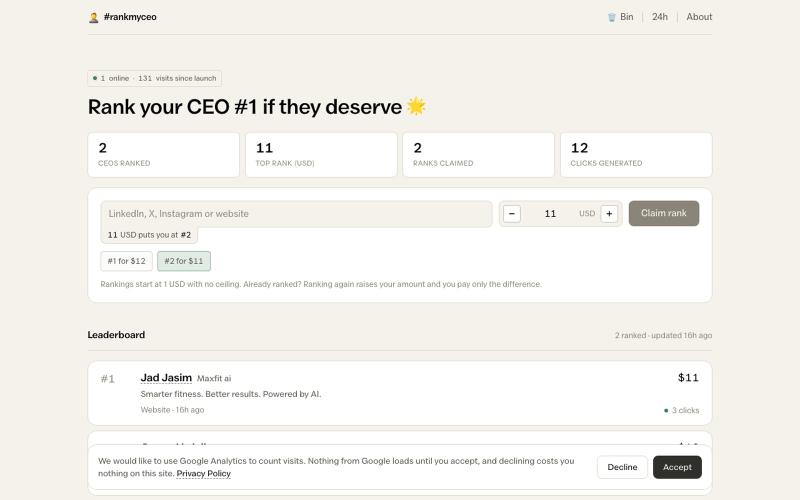 #rankmyceo — screenshot