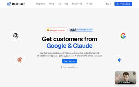 RankSpot – Get Customers from Google & AI Search — screenshot