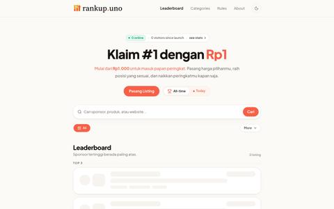 RankUp — Leaderboard Peringkat Sponsor Publik Indonesia — screenshot