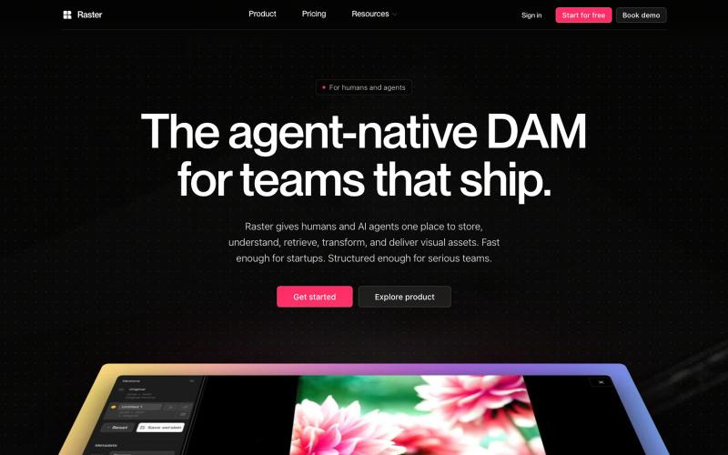Raster - The agent-native DAM for teams that ship — screenshot