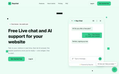 Raychat — Free Live chat and AI support for your website · Raychat — screenshot