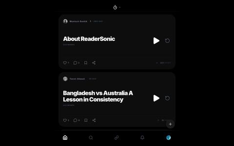 Readersonic | Replace Doomscrolling with Productive Reading — screenshot
