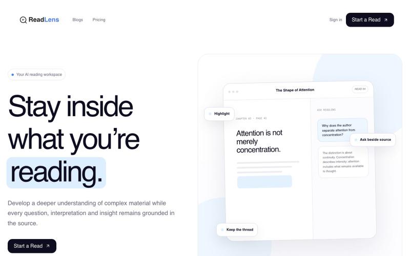 ReadLens — screenshot