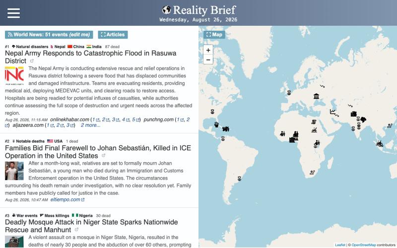 realitybrief — screenshot