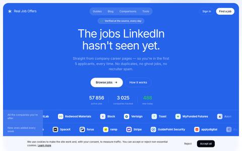 The jobs LinkedIn hasn't seen yet — straight from career pages — screenshot