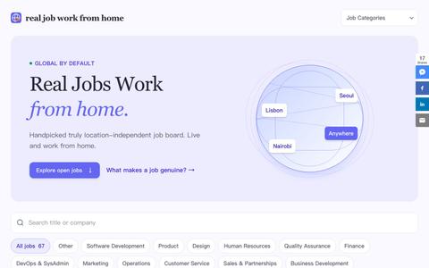 Real Job Work From Home | Worldwide Jobs Without Borders — screenshot