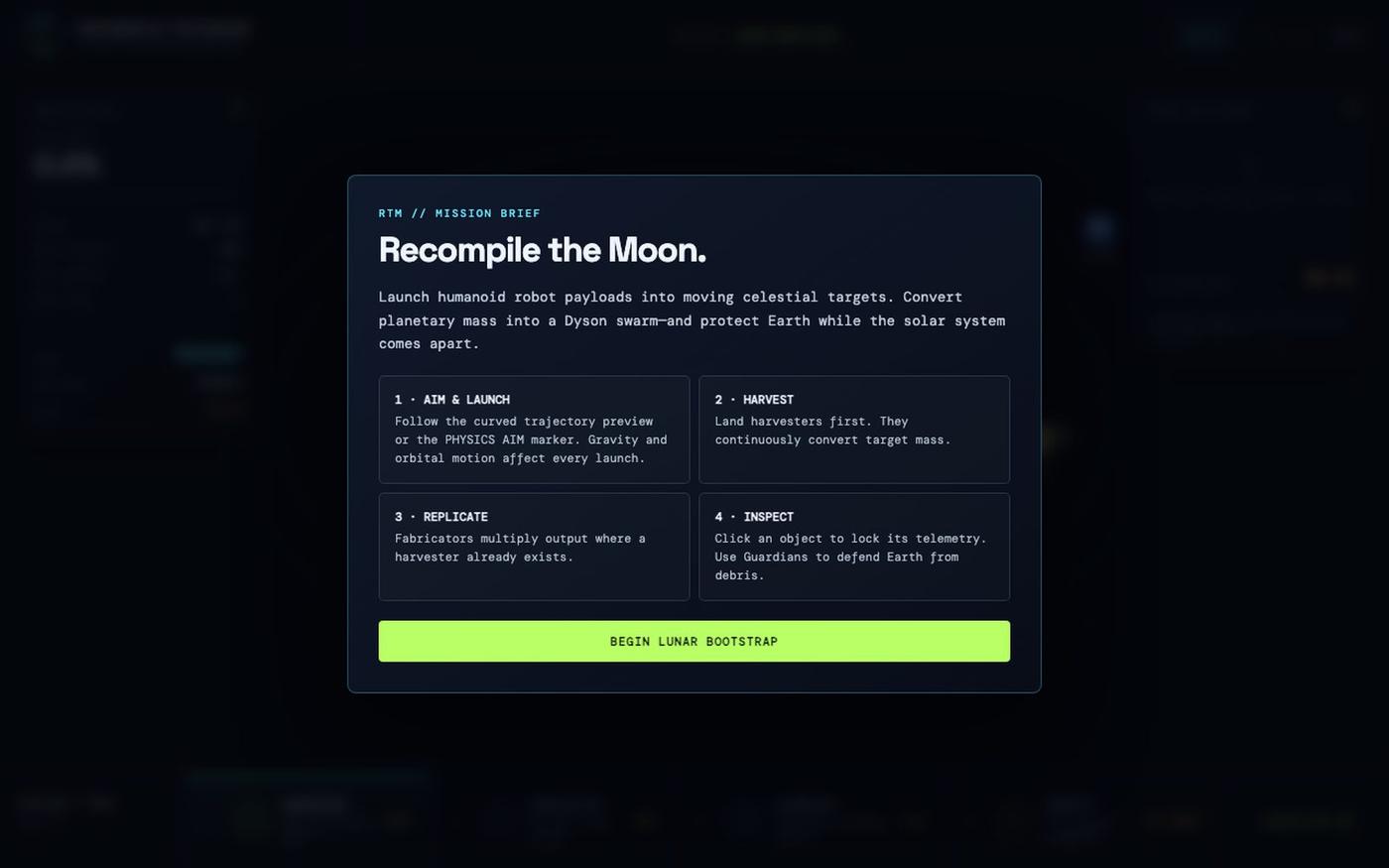 Recompile the Moon — screenshot